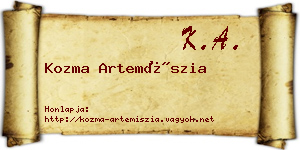 Kozma Artemíszia névjegykártya